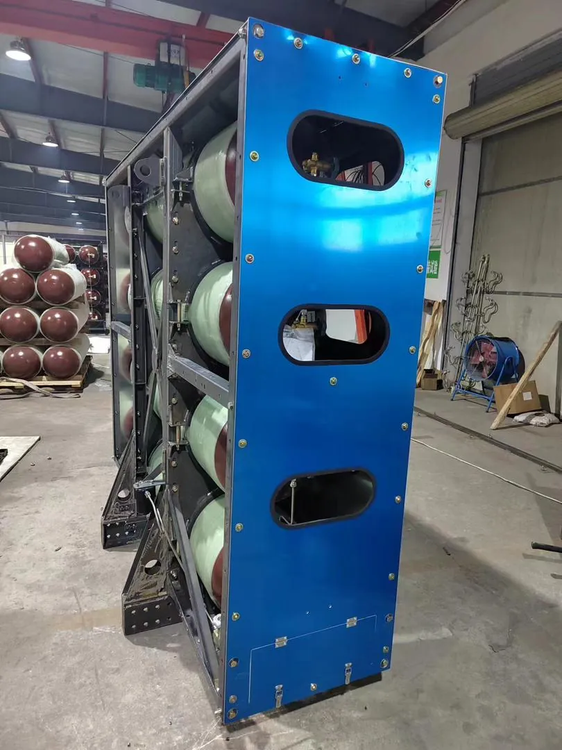 Tall enclosed gas-cylinder rack prepared for installation